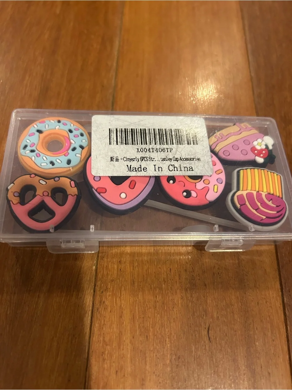 Cute Donut & Dessert Straw Toppers - Pink, Purple, Orange. NEW